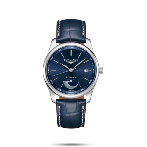Longines Master Collection 40mm Power Reserve Stainless Steel / Blue / Alligator