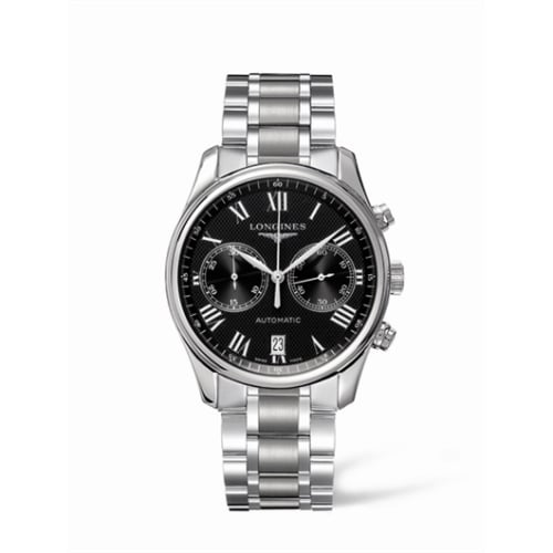 Longines Master Collection Chronograph 40 Stainless Steel / Black - Roman / Bracelet