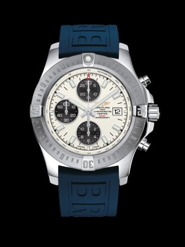 Breitling Colt Chronograph Automatic Stainless Steel / Stratus Silver / Rubber / Folding