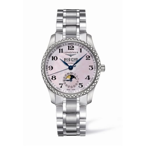 Longines Master Collection Calendar 36 Stainless Steel / Diamond / MOP / Bracelet