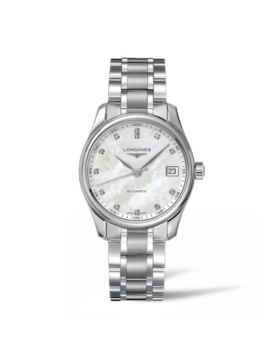 Longines Master Collection Date 34 Stainless Steel / MOP / Bracelet