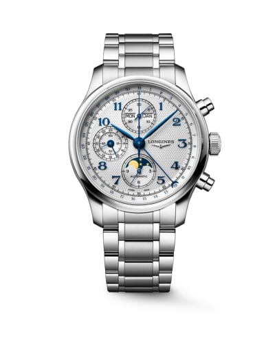 Longines Master Collection 41 Chrono Moonphase Stainless Steel / Silver / Bracelet