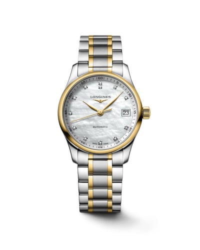 Longines Master Collection Date 34 Stainless Steel - Yellow Gold / MOP