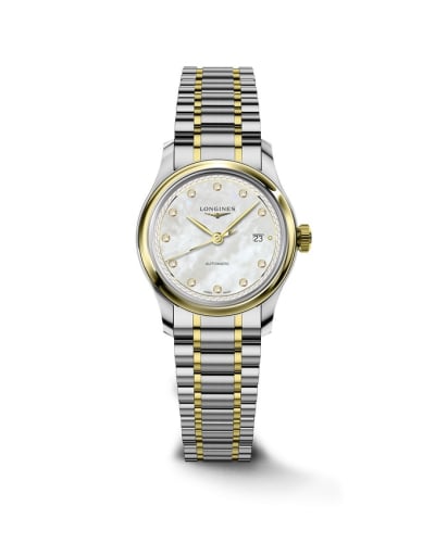 Longines Master Collection 30 Stainless Steel - Yellow Gold / MOP - Diamond / Bracelet