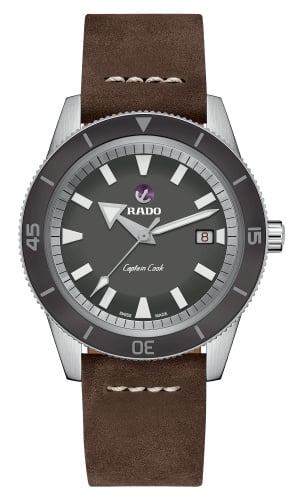 Rado HyperChrome Captain Cook 42 Stainless Steel / Grey / Calf