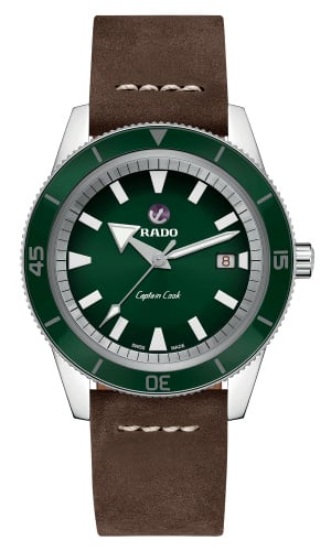 Rado HyperChrome Captain Cook 42 Stainless Steel / Green / Calf