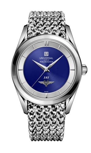 Universal Genève Polerouter SAS Tribute White Gold / Blue / Bracelet