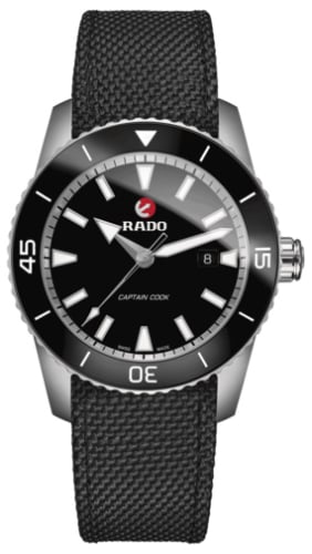 Rado HyperChrome Captain Cook 45 Titanium / Black / Textile