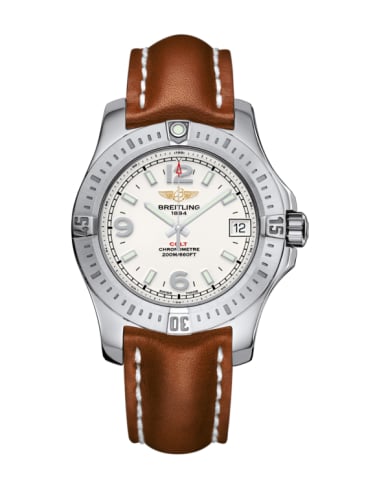 Breitling Colt 36 Stratus Silver / Calf / Pin