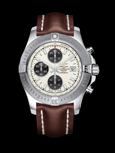 Breitling Colt Chronograph Automatic Stainless Steel / Stratus Silver / Calf / Folding