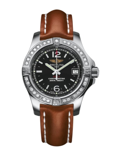 Breitling Colt Lady Diamond / Volcano Black / Calf / Pin