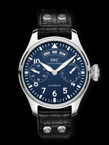 IWC Schaffhausen Big Pilot’s Watch Annual Calendar "150 Years" Stainless Steel / Blue
