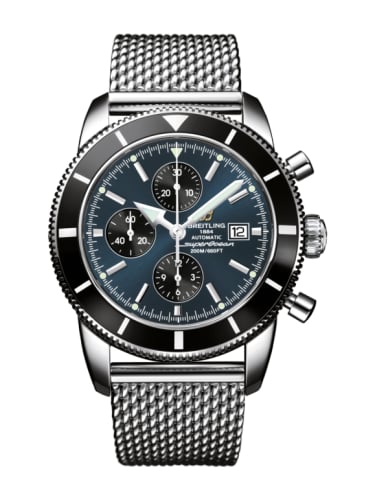 Breitling Superocean Heritage 46 Chronograph Stainless Steel / Black / Gun Blue / Milanese
