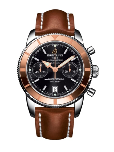 Breitling Superocean Heritage 44 Chronograph Stainless Steel / Red Gold / Black / Calf