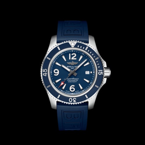 Breitling Superocean 44 Stainless Steel / Blue / Rubber / Folding