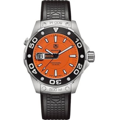 TAG Heuer Aquaracer 500M Quartz 43 Stainless Steel / Orange / Rubber