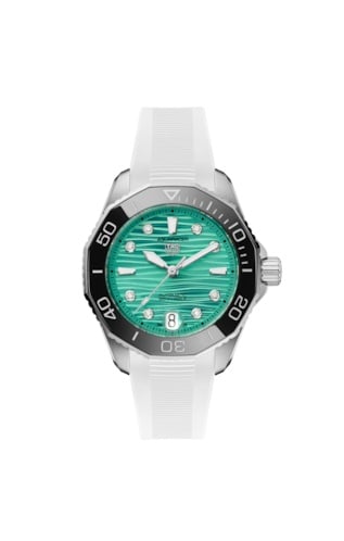 TAG Heuer Aquaracer Professional 300 36 Stainless Steel / Turquoise - Diamond / Rubber