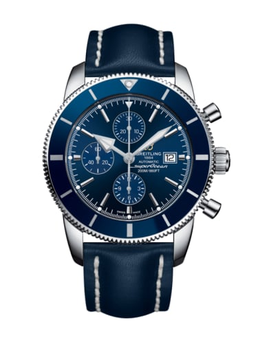 Breitling Superocean Heritage II 46 Chronograph Stainless Steel / Blue / Blue / Calf / Pin