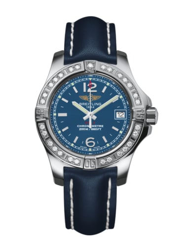 Breitling Colt Lady Diamond / Mariner Blue / Calf / Pin