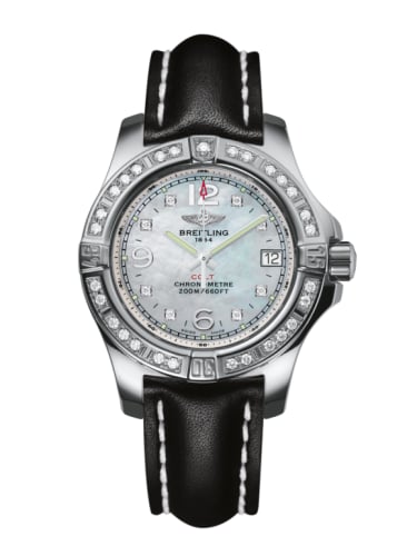 Breitling Colt Lady Diamond / Pearl Diamond / Calf / Pin