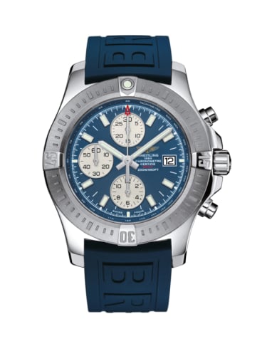 Breitling Colt Chronograph Automatic Stainless Steel / Mariner Blue / Rubber / Pin