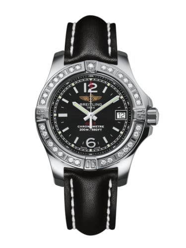 Breitling Colt Lady Diamond / Volcano Black / Calf / Pin