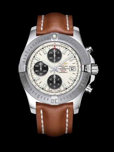Breitling Colt Chronograph Automatic Stainless Steel / Stratus Silver / Calf / Folding