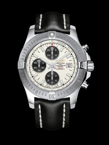 Breitling Colt Chronograph Automatic Stainless Steel / Stratus Silver / Calf / Folding