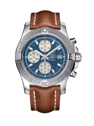 Breitling Colt Chronograph Automatic Stainless Steel / Mariner Blue / Calf / Pin