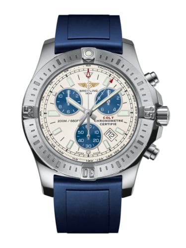 Breitling Colt Chronograph Stratus Silver / Rubber / Pin