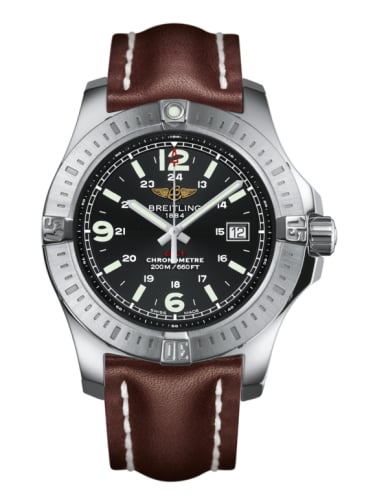 Breitling Colt Quartz Volcano Black / Calf / Pin