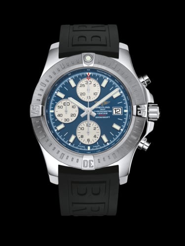 Breitling Colt Chronograph Automatic Stainless Steel / Mariner Blue / Rubber / Pin