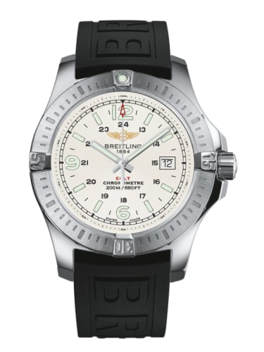 Breitling Colt Quartz Stratus Silver / Rubber / Pin