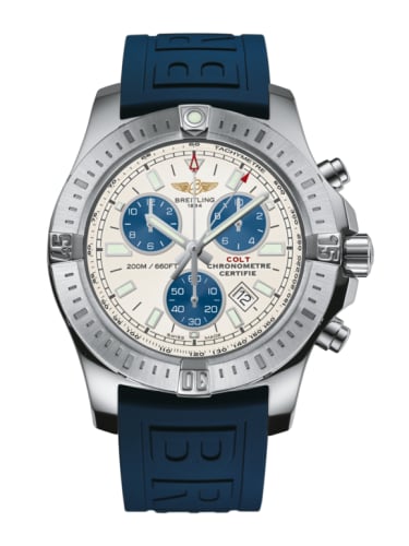 Breitling Colt Chronograph Stratus Silver / Rubber / Pin