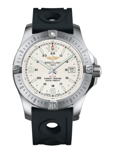 Breitling Colt Quartz Stratus Silver / Rubber