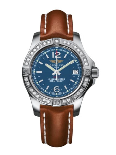 Breitling Colt Lady Diamond / Mariner Blue / Calf / Pin