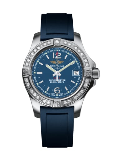 Breitling Colt Lady Diamond / Mariner Blue / Rubber / Pin