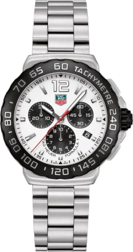 TAG Heuer Formula 1 Quartz Chronograph 42 Stainless Steel / White / Bracelet