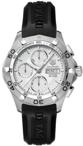 TAG Heuer Aquaracer 300M Calibre 16 Day-Date 43 Stainless Steel / Silver / Rubber
