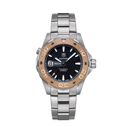 TAG Heuer Aquaracer 500M Calibre 5 43 Stainless Steel / Rose Gold / Black / Bracelet