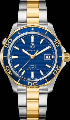 TAG Heuer Aquaracer 500M Calibre 5 41 Stainless Steel / Yellow Gold / Blue / Bracelet