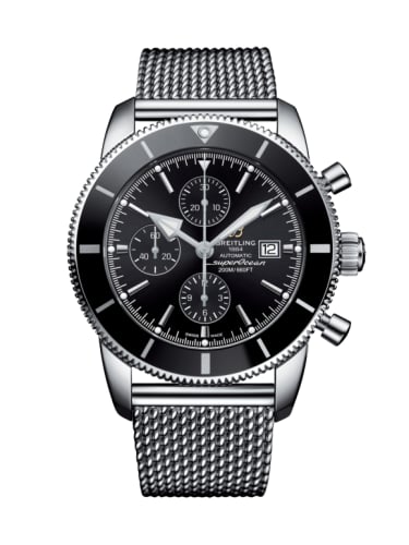 Breitling Superocean Heritage II 46 Chronograph Stainless Steel / Black / Black / Milanese