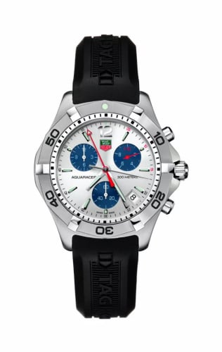 TAG Heuer Aquaracer 300M Quartz Chronograph 41 Stainless Steel / Silver / Rubber