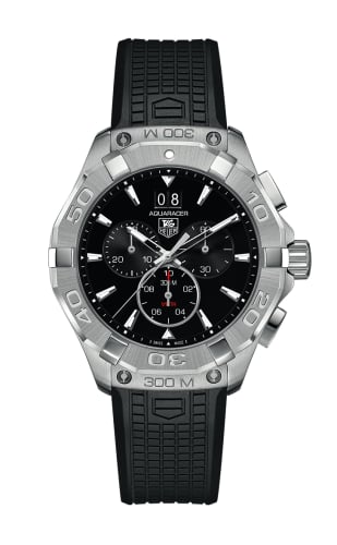 TAG Heuer Aquaracer 300M Quartz Chronograph 43 Stainless Steel / Black / Rubber