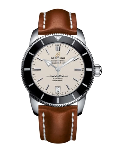 Breitling Superocean Heritage II 42 Stainless Steel / Black / Silver / Calf / Pin