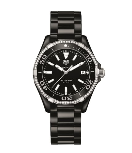 TAG Heuer Aquaracer 300M 35 Ceramic / Diamond / Black / Bracelet