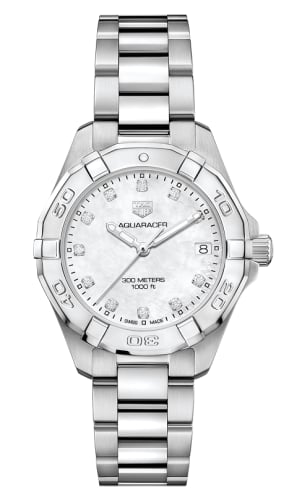 TAG Heuer Aquaracer 300M Quartz 32 Stainless Steel / MOP - Diamond / Bracelet