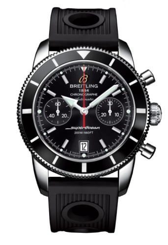 Breitling Superocean Heritage 44 Chronograph Stainless Steel / Black / Black / Rubber