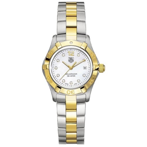 TAG Heuer Aquaracer 300M Quartz 27 Stainless Steel / Yellow Gold / MOP - Diamond / Bracelet