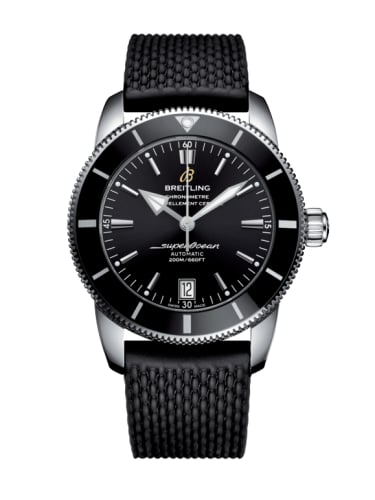 Breitling Superocean Heritage II 42 Stainless Steel / Black / Black / Rubber / Pin